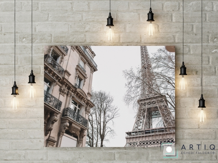 Tél Párizsban üvegkép